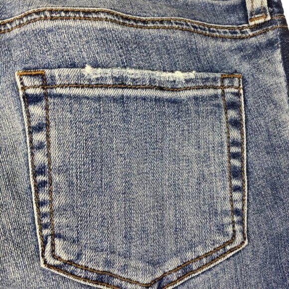 Kut From The Kloth Reese Ankle Crop Straight Leg Two Tone Raw Hem Jeans US 2 - Picture 11 of 15